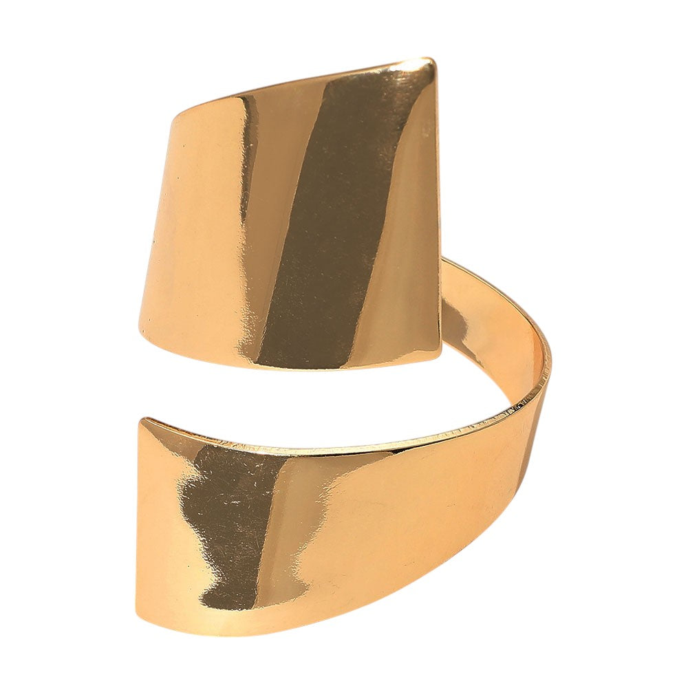 iLLASPARKZ Abstract Wide Metal Wrap Bangle Bracelet