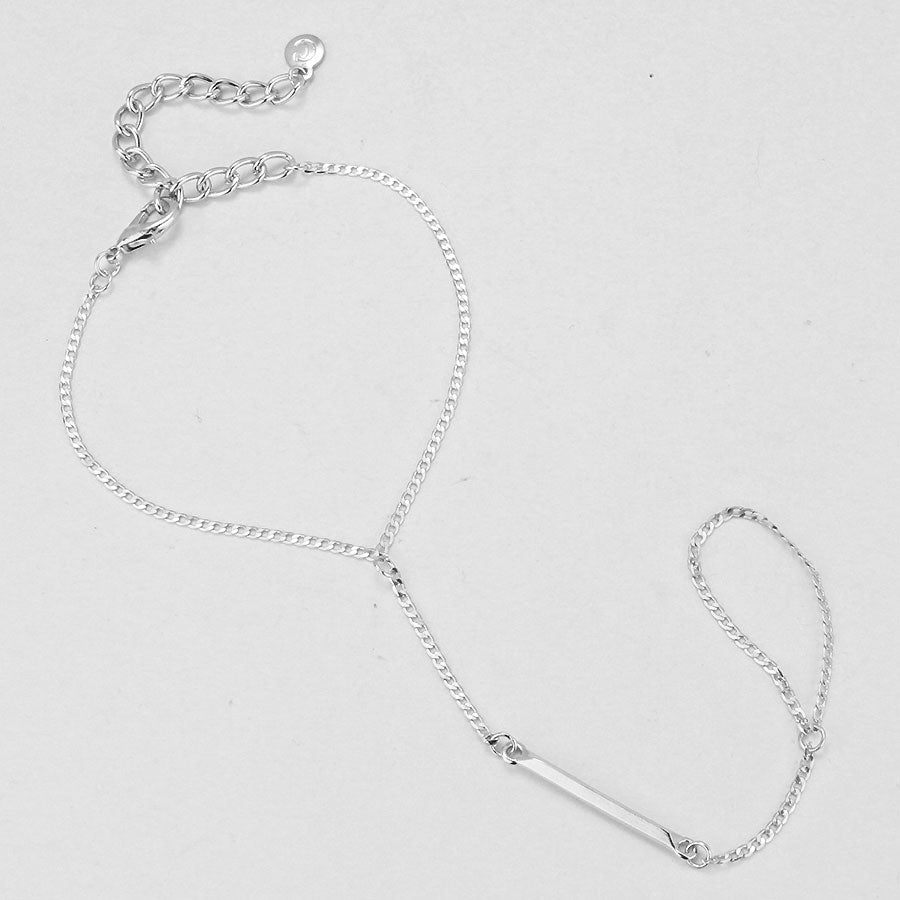iLLASPARKZ Metal Bar Hand Chain Bracelet