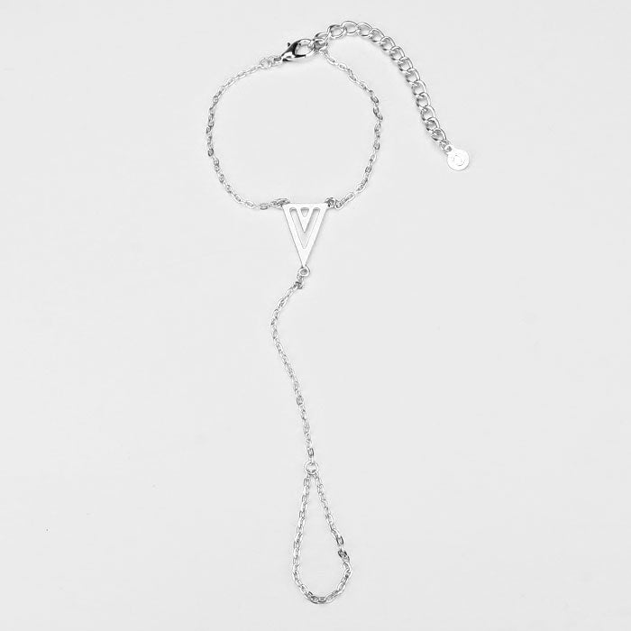 iLLASPARKZ Chevron Charm Ring Bracelet Hand Chain