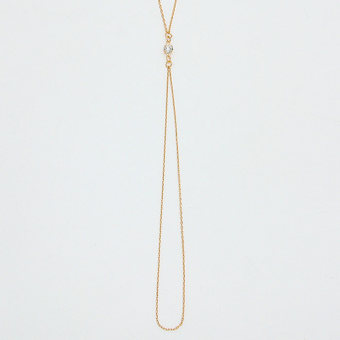 iLLASPARKZ Crystal accented thin metal hand chain bracelet