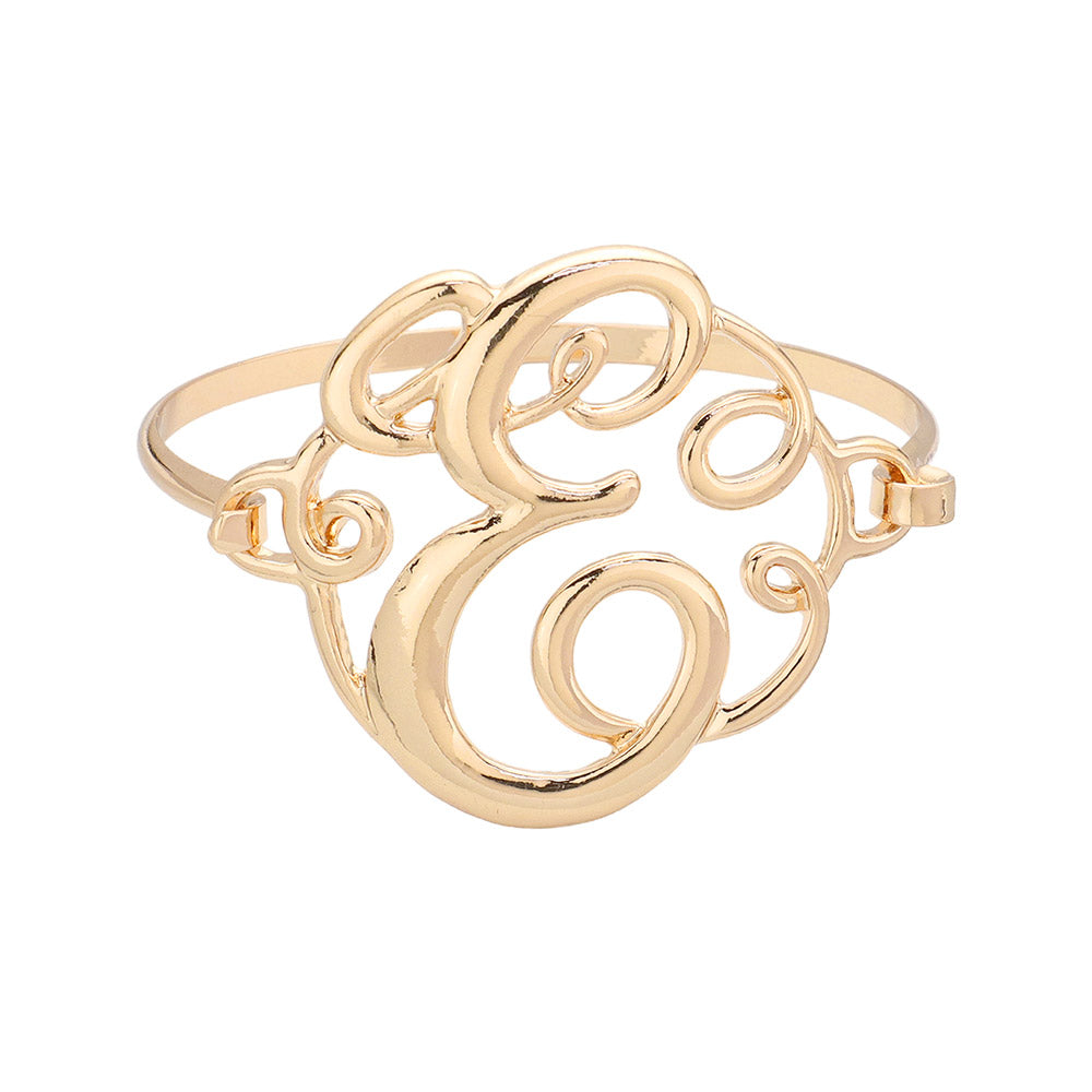iLLASPARKZ -E- Initial Monogram Curlicue Bracelet