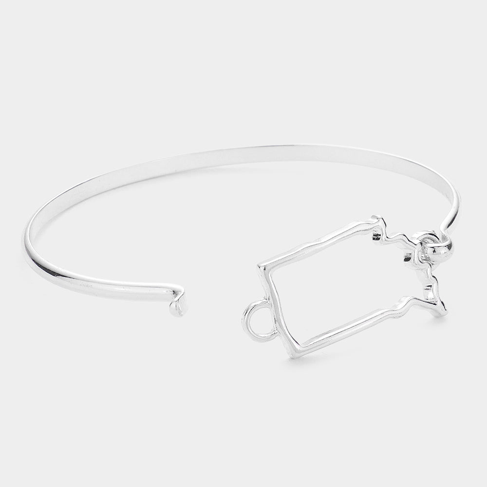 iLLASPARKZ Indiana State Map Hook Bracelet