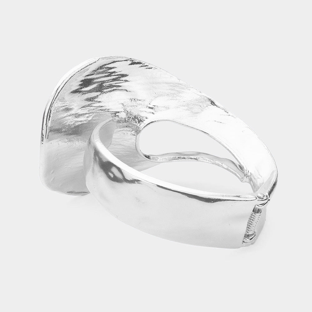 iLLASPARKZ Abstract Metal Hinged Bracelet