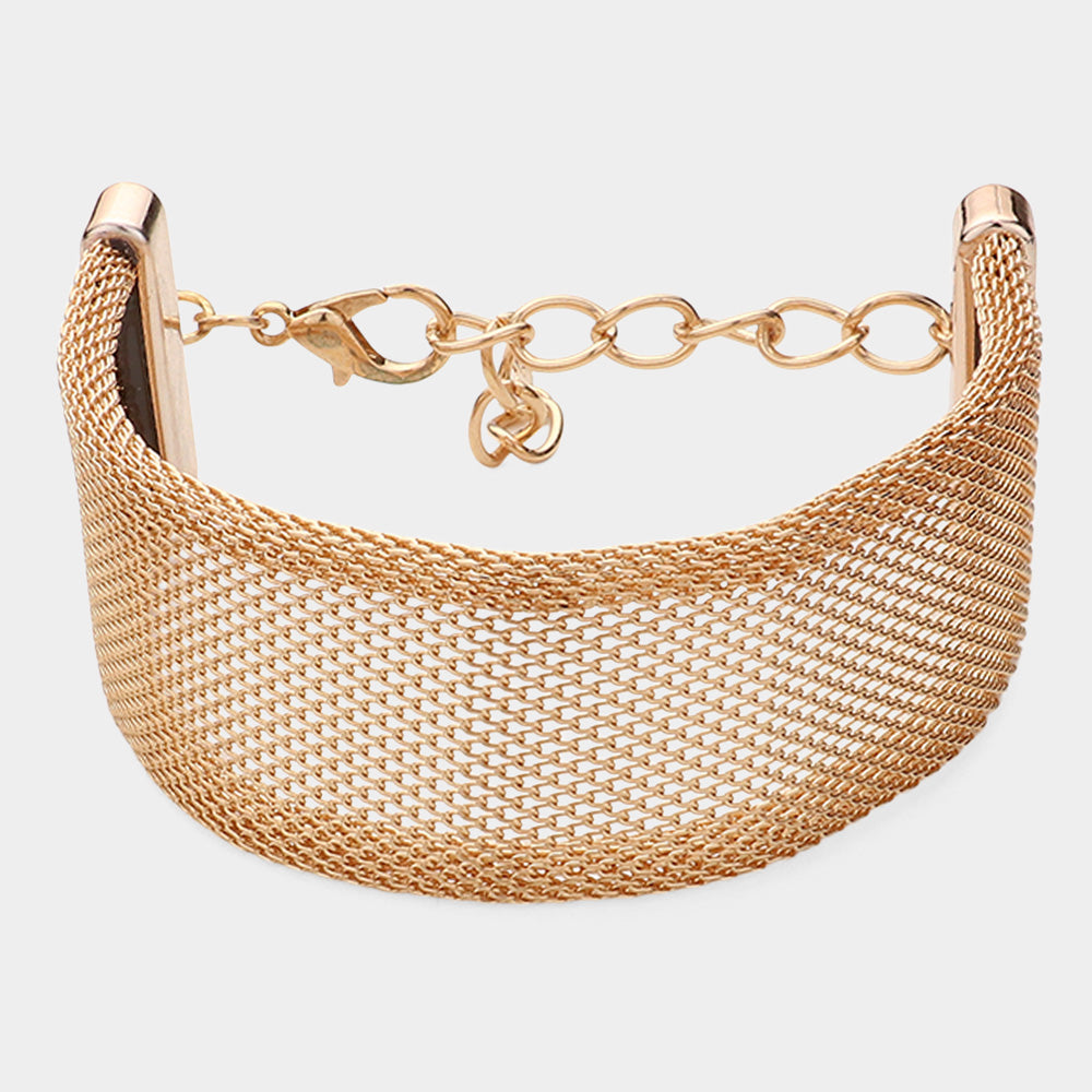 iLLASPARKZ Metal Mesh Wide Bracelet
