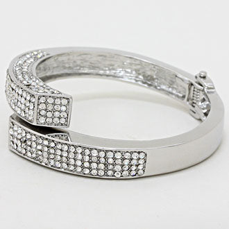 iLLASPARKZ Frontal Pave Hinged Bracelet