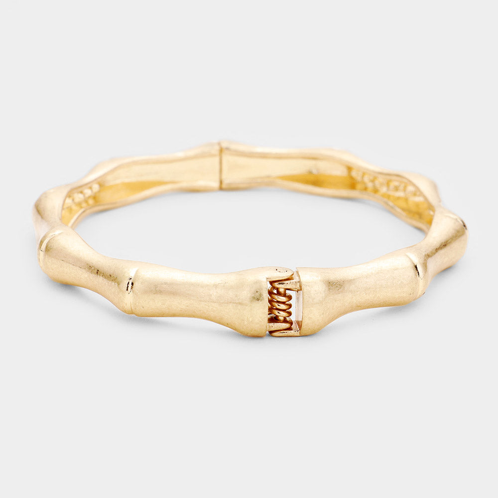 iLLASPARKZ Bamboo Feel Metal Hinged Bracelet
