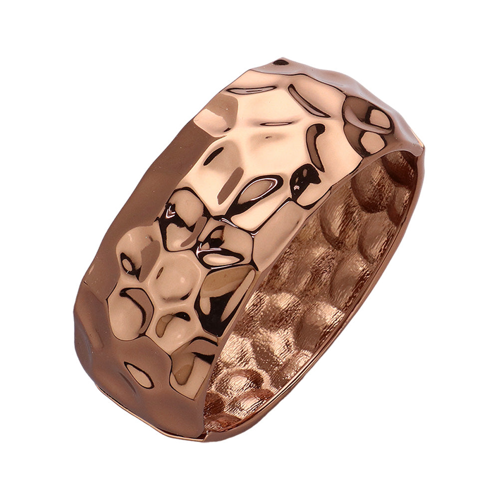 iLLASPARKZ Hammered Metal Hinged Bracelets