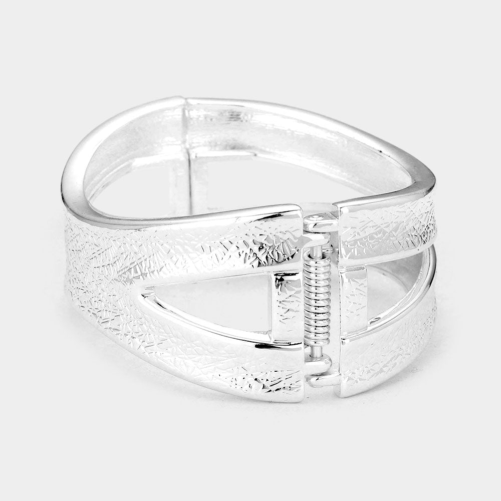 iLLASPARKZ Textured Metal Bangle Bracelet