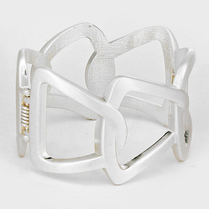 iLLASPARKZ Hinged Metal Cutout Bangle Bracelet