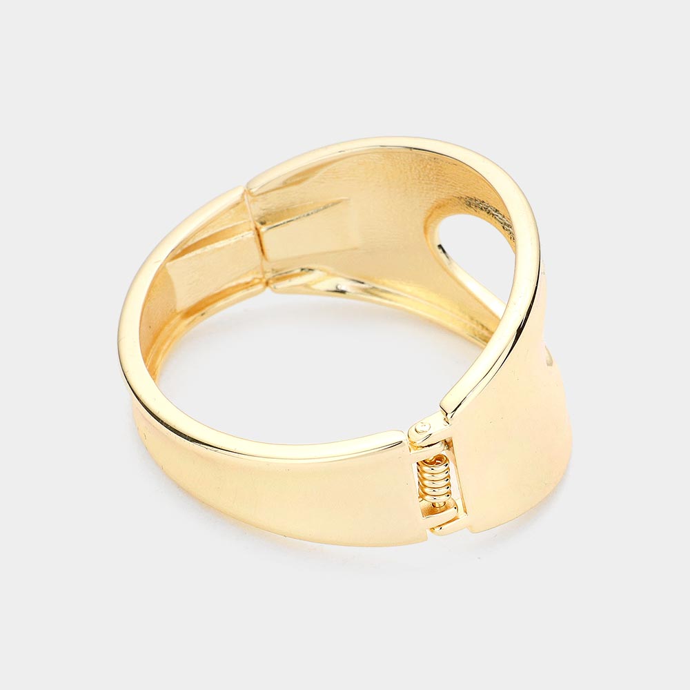iLLASPARKZ Hinged Metal Bangle Bracelet