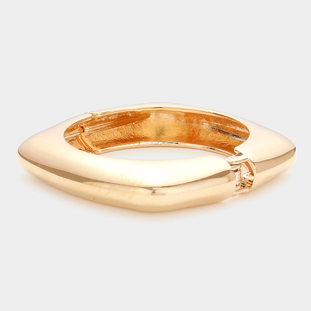 iLLASPARKZ Chunky Metal Hinged Bangle Bracelet