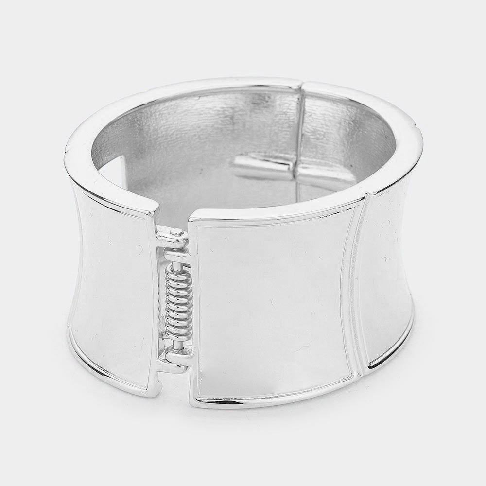 iLLASPARKZ Cutout Square Metal Hinged Bracelet