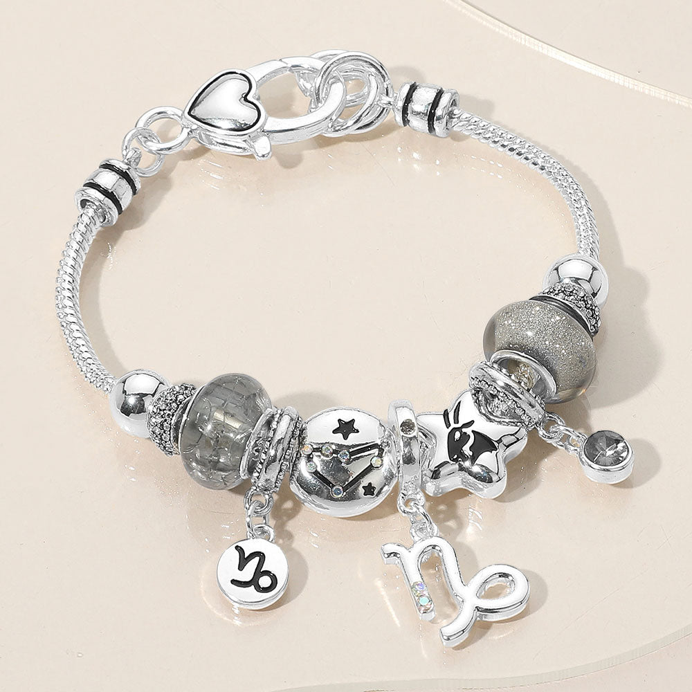 iLLASPARKZ CARPICORN - Horoscope Symbol Zodiac Charm Beaded Bracelet