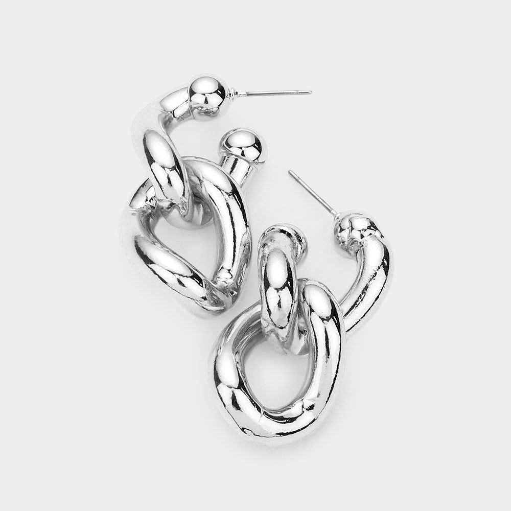 iLLASPARKZ Metal Chain Link Dangle Earrings