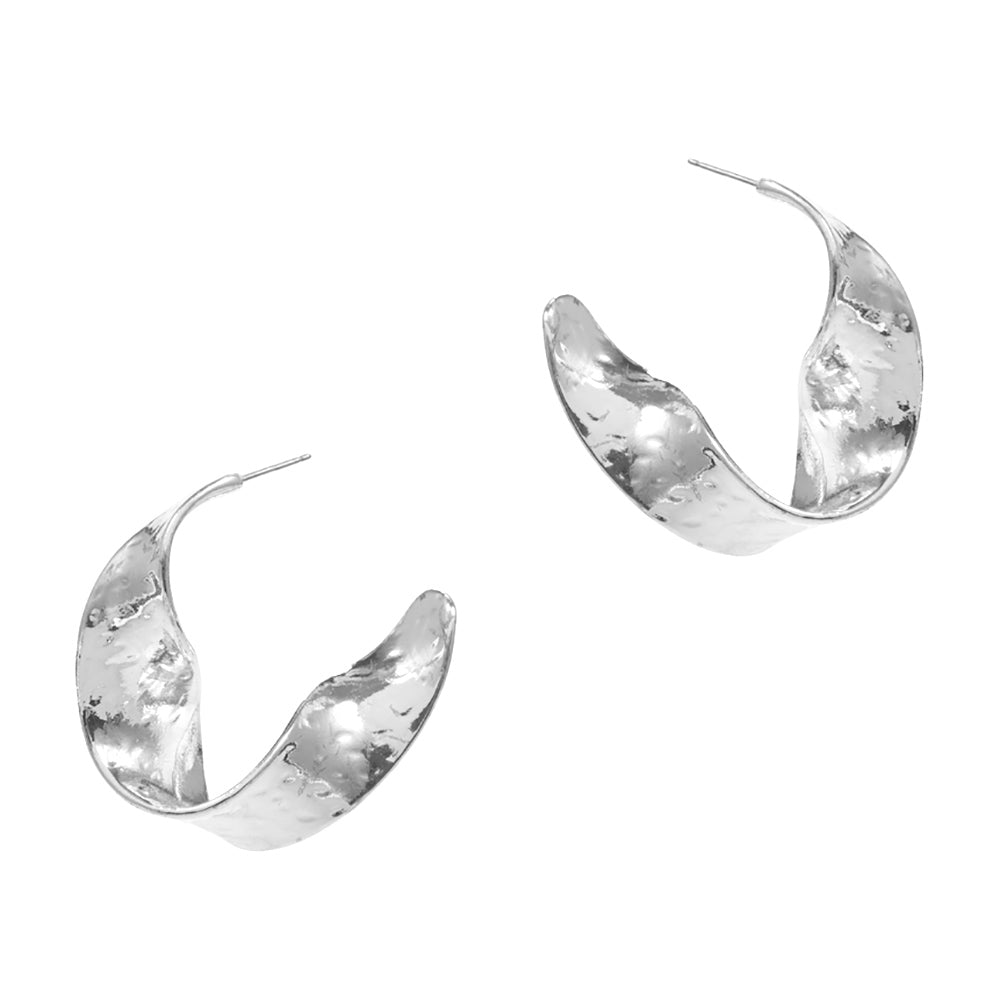 iLLASPARKZ Twisted Metal Hoop Earrings