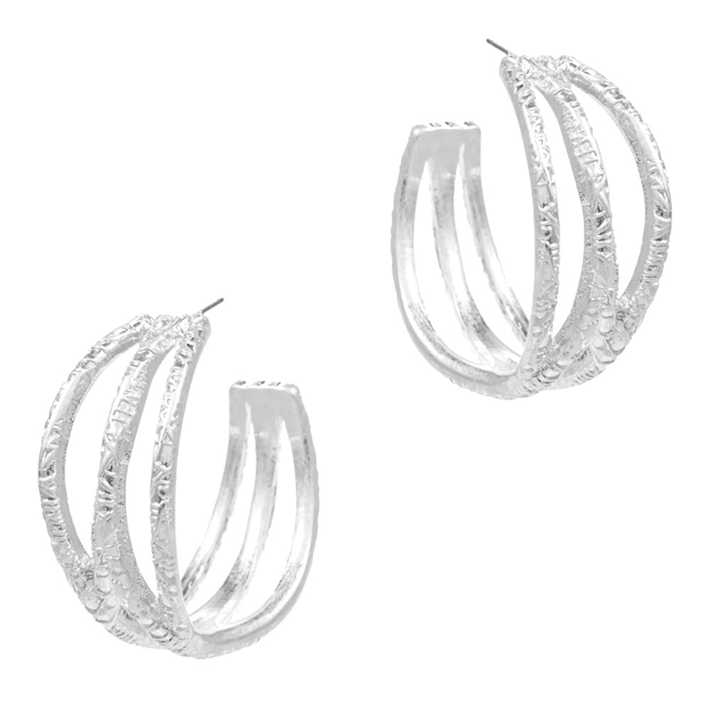 iLLASPARKZ Split Metal Hoop Earrings