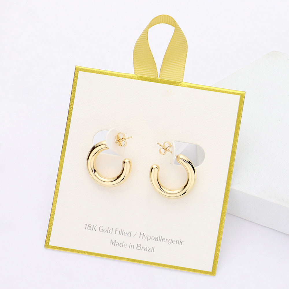 iLLASPARKZ 18K Gold Filled Hypoallergenic Mini Hoop Earrings