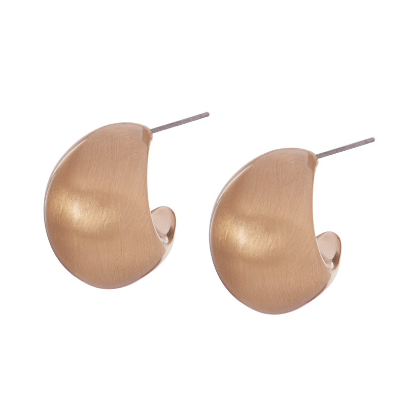 iLLASPARKZ Chunky Brushed Metal Hoop Earrings