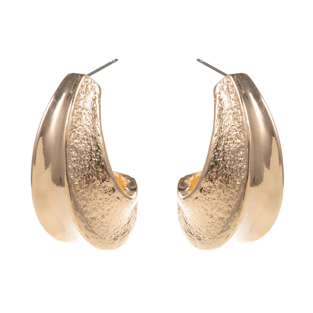 iLLASPARKZ Textured Metal Teardrop Hoop Earrings