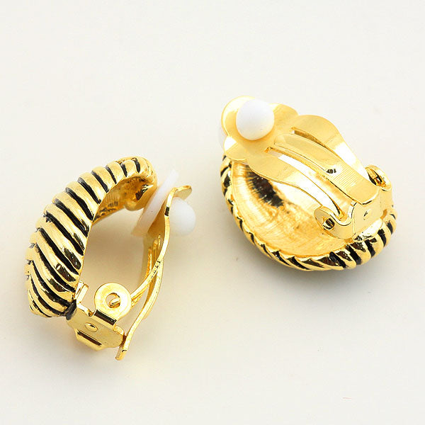 iLLASPARKZ Embossed metal clip on earrings