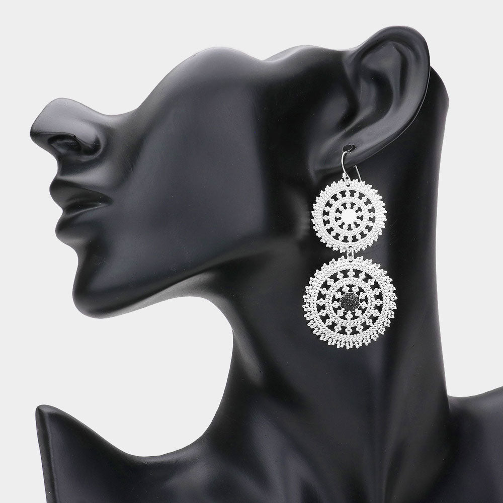 iLLASPARKZ Metal Double Wheel Drop Earrings