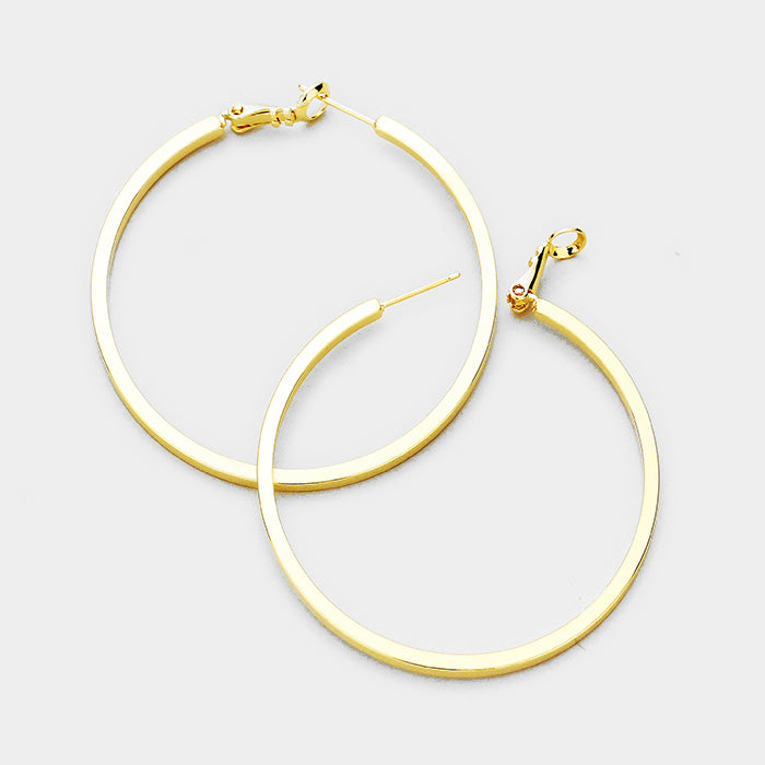 iLLASPARKZ 14K Gold Filled 2 inch Hypoallergenic Metal Hoop Earrings