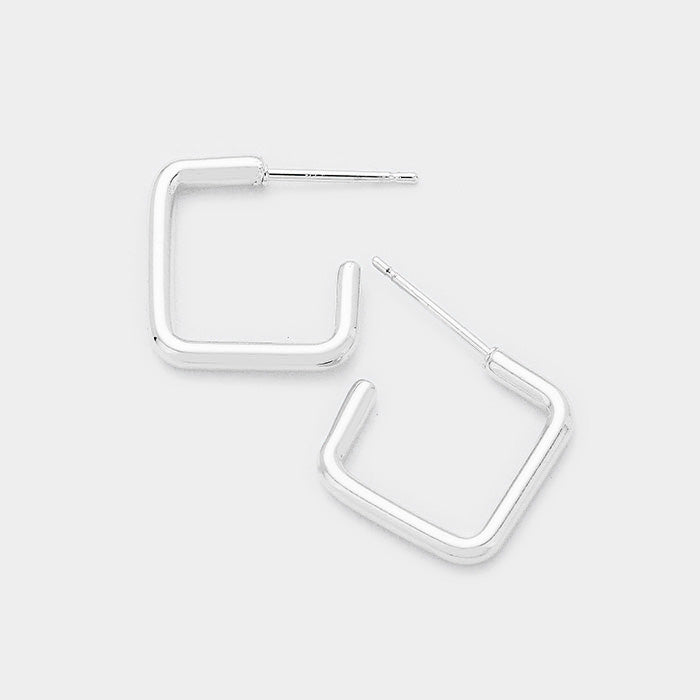 iLLASPARKZ 14K Gold Filled Metal Hypoallergenic Square Hoop Earrings