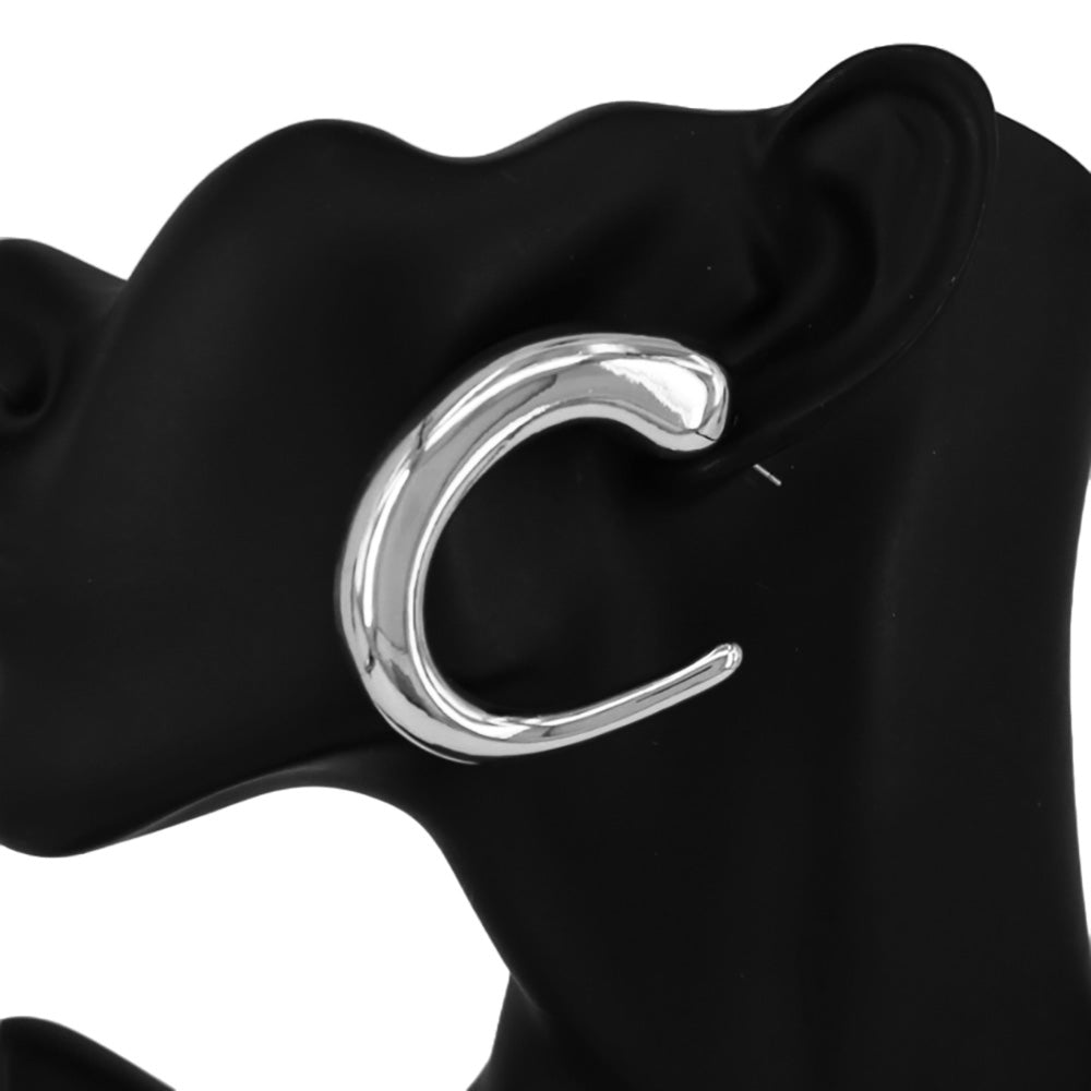 iLLASPARKZ Abstract Metal Hoop Earrings