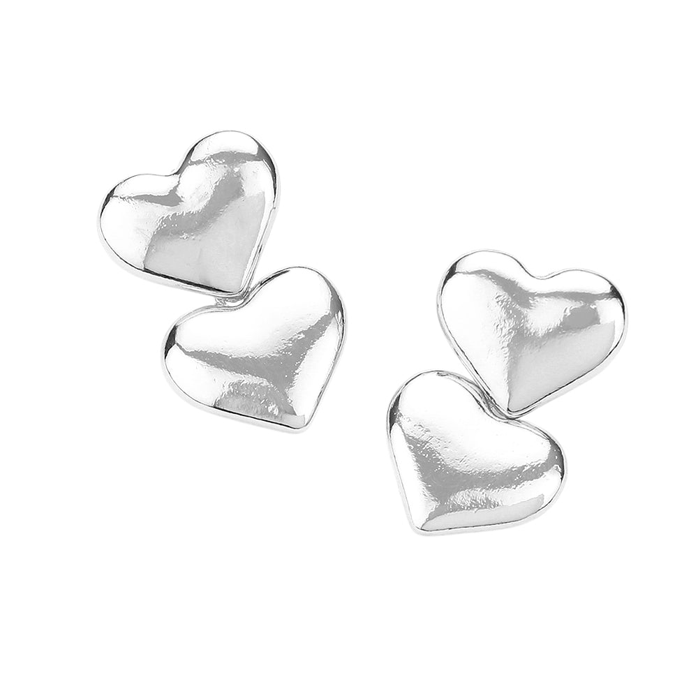 iLLASPARKZ Double Metal Heart Earrings