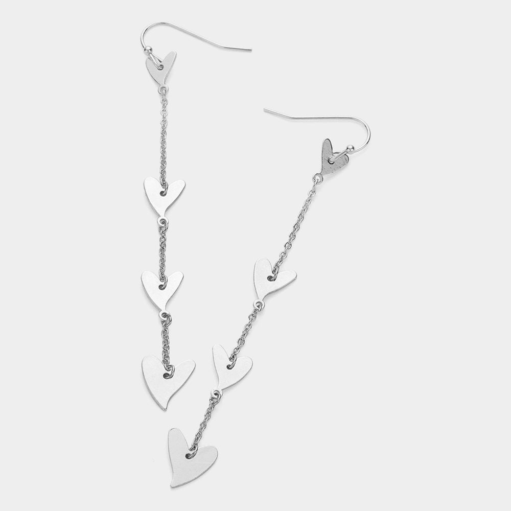 iLLASPARKZ Metal Heart Link Dropdown Earrings