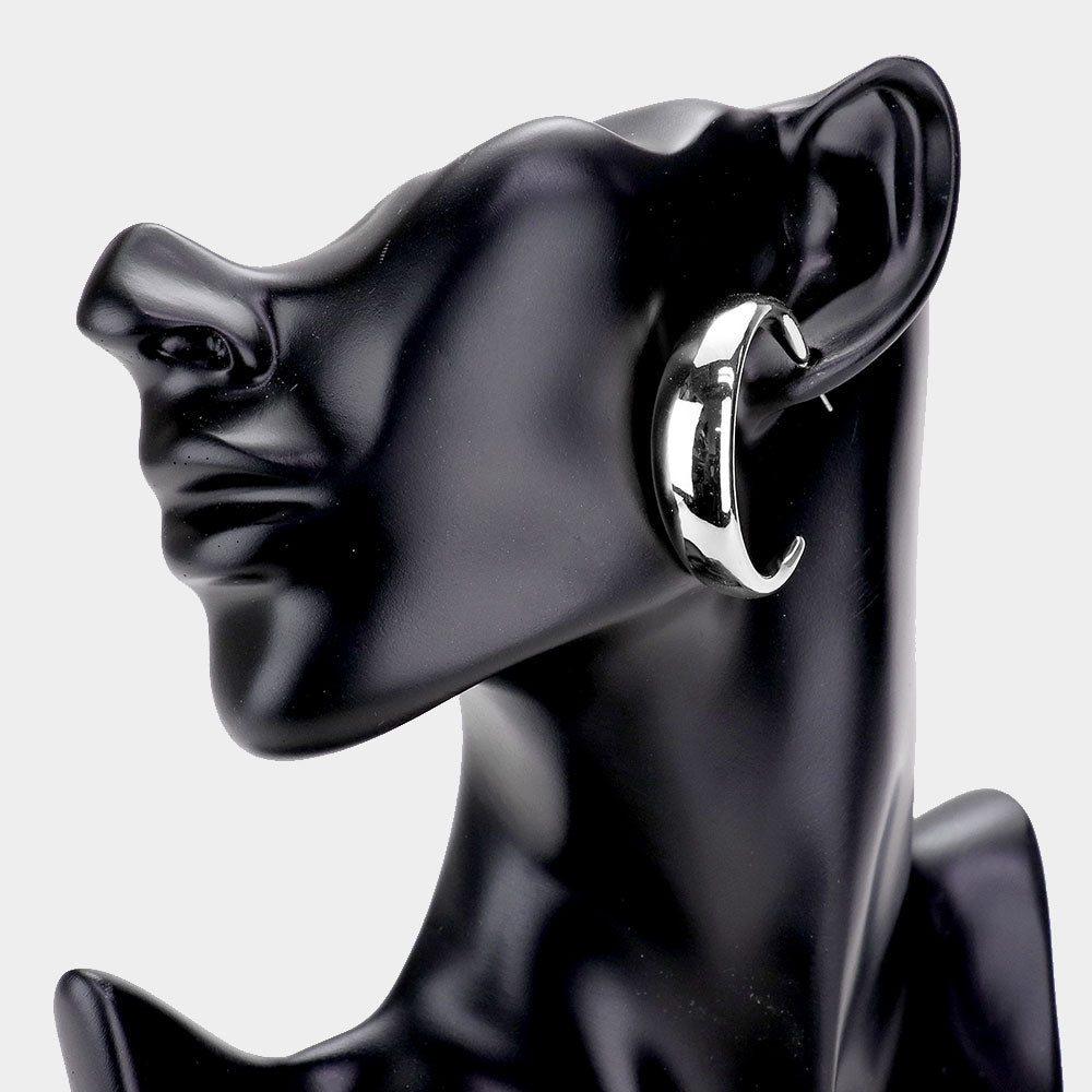 iLLASPARKZ Metal Half Hoop Earrings