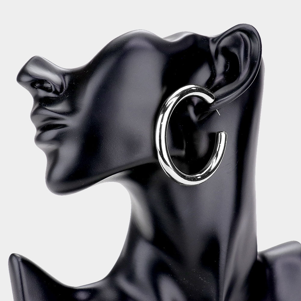 iLLASPARKZ Bold Metal Half Hoop Earrings