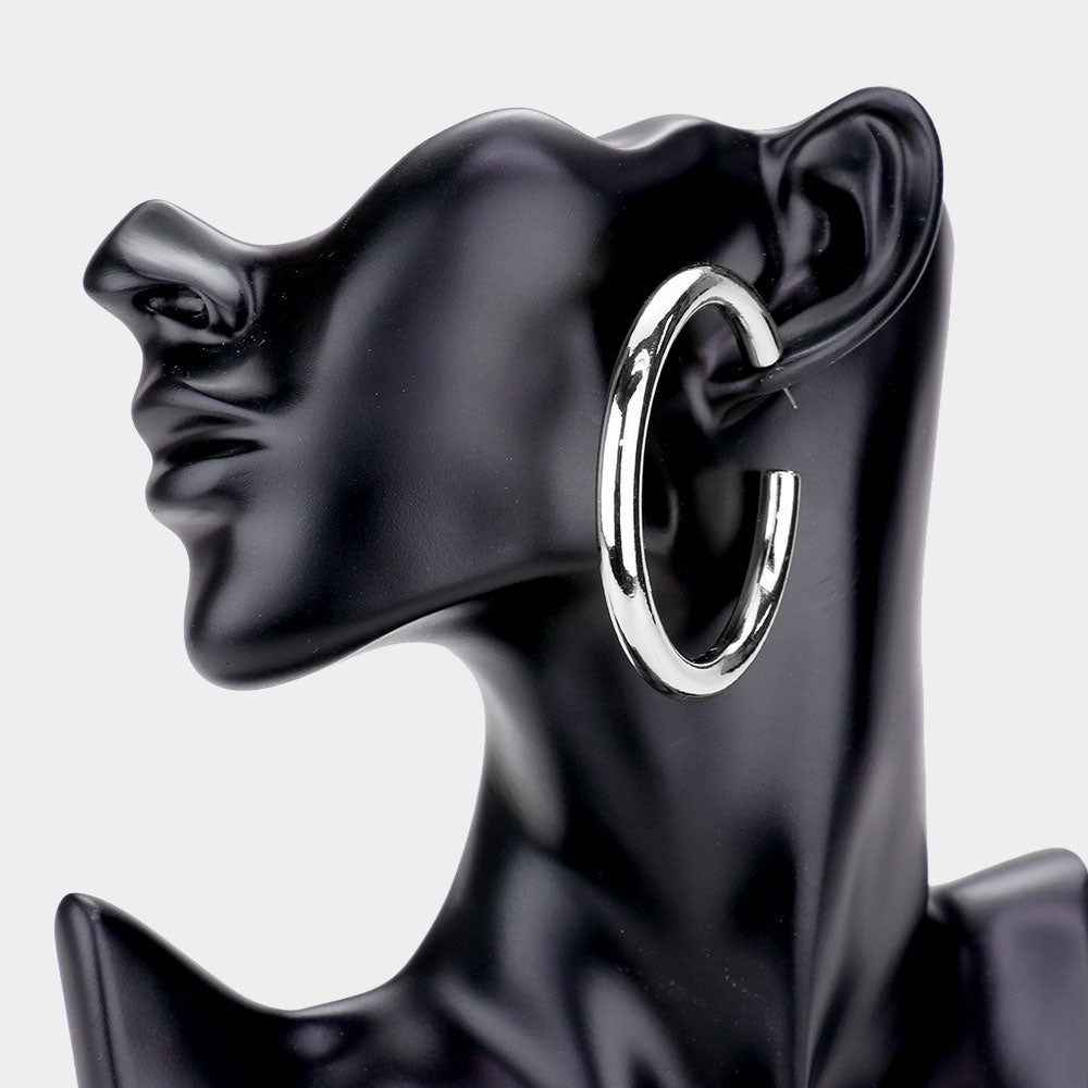 iLLASPARKZ Bold Metal Half Hoop Earrings