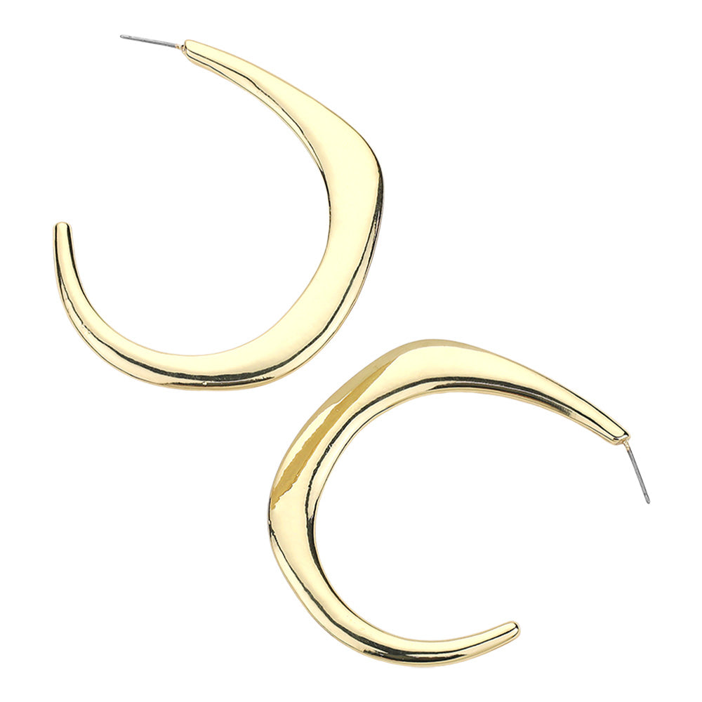 iLLASPARKZ SECRET BOX_14K Gold Dipped Flat Hoop Earrings