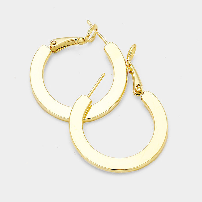 iLLASPARKZ 14K Gold Dipped 1.5 Inch Metal Hoop Earrings