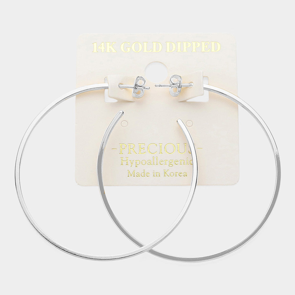 iLLASPARKZ 14K Gold Dipped Hypoallergenic Hoop Earrings