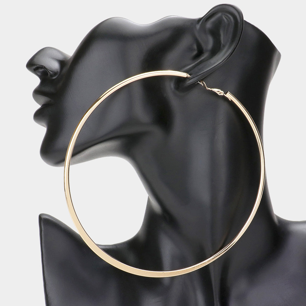 iLLASPARKZ Oversized Metal Hoop Earrings