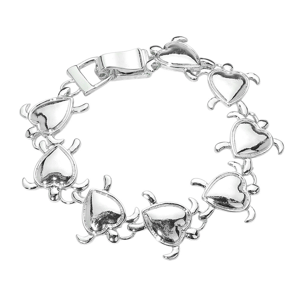 iLLASPARKZ Metal Heart Turtle Link Magnetic Bracelet