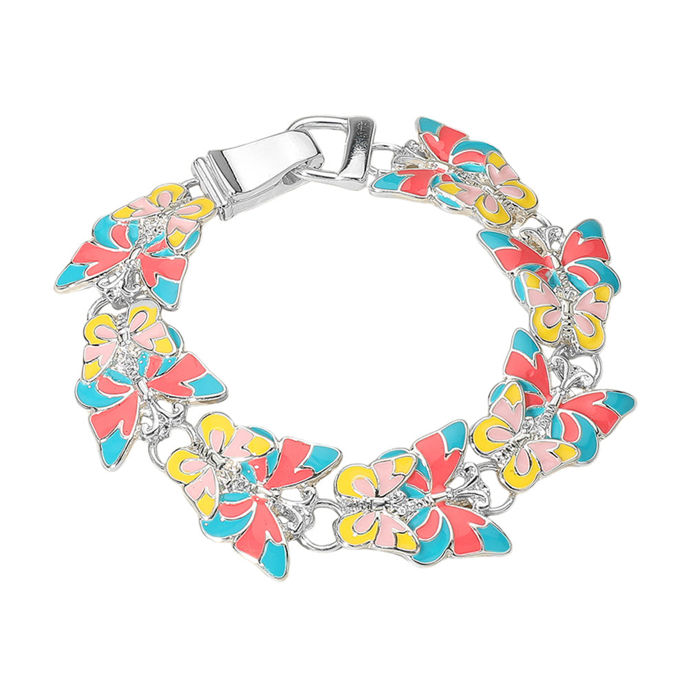 iLLASPARKZ Enamel Butterfly Link Magnetic Bracelet
