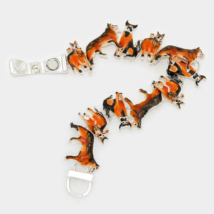 iLLASPARKZ Enamel dog link magnetic bracelet