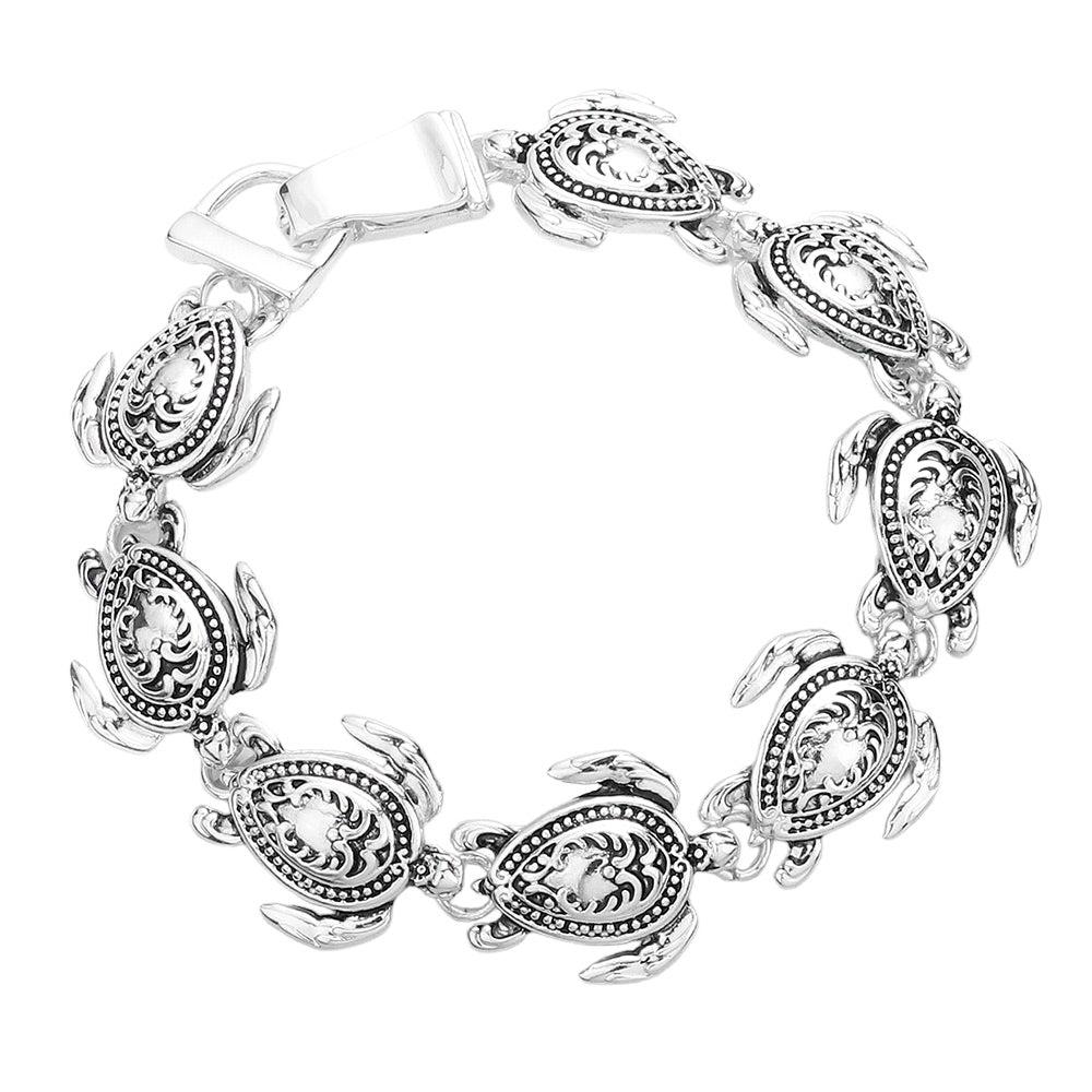 iLLASPARKZ Metal Turtle Link Magnetic Bracelet