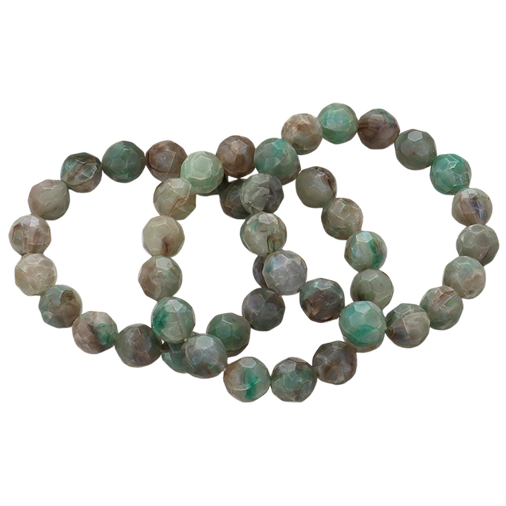 iLLASPARKZ 3PCS - Faceted Beaded Stretch Multi Layered Bracelets
