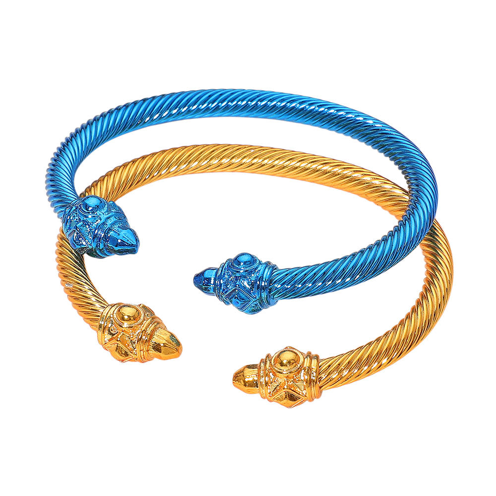 iLLASPARKZ 2PCS - Metal Twisted Cuff Bracelets