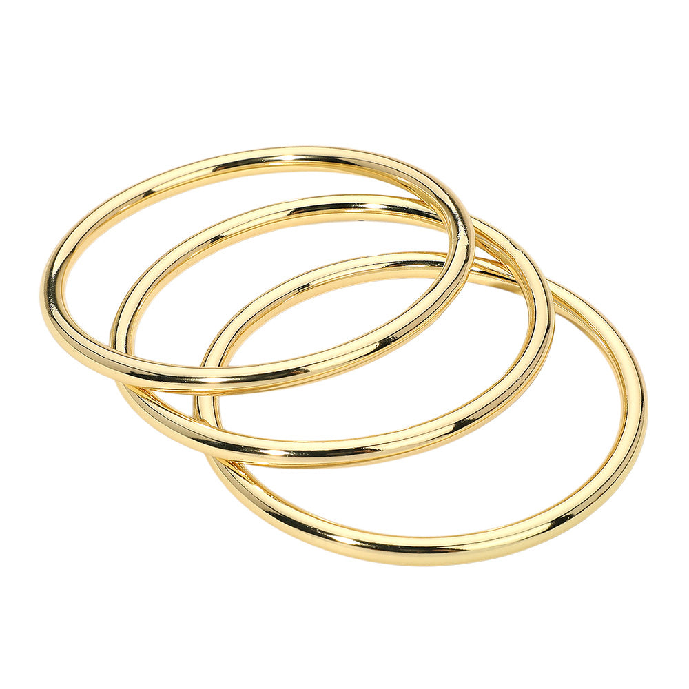 iLLASPARKZ 3PCS - Metal Bangle Multi Layered Bracelets