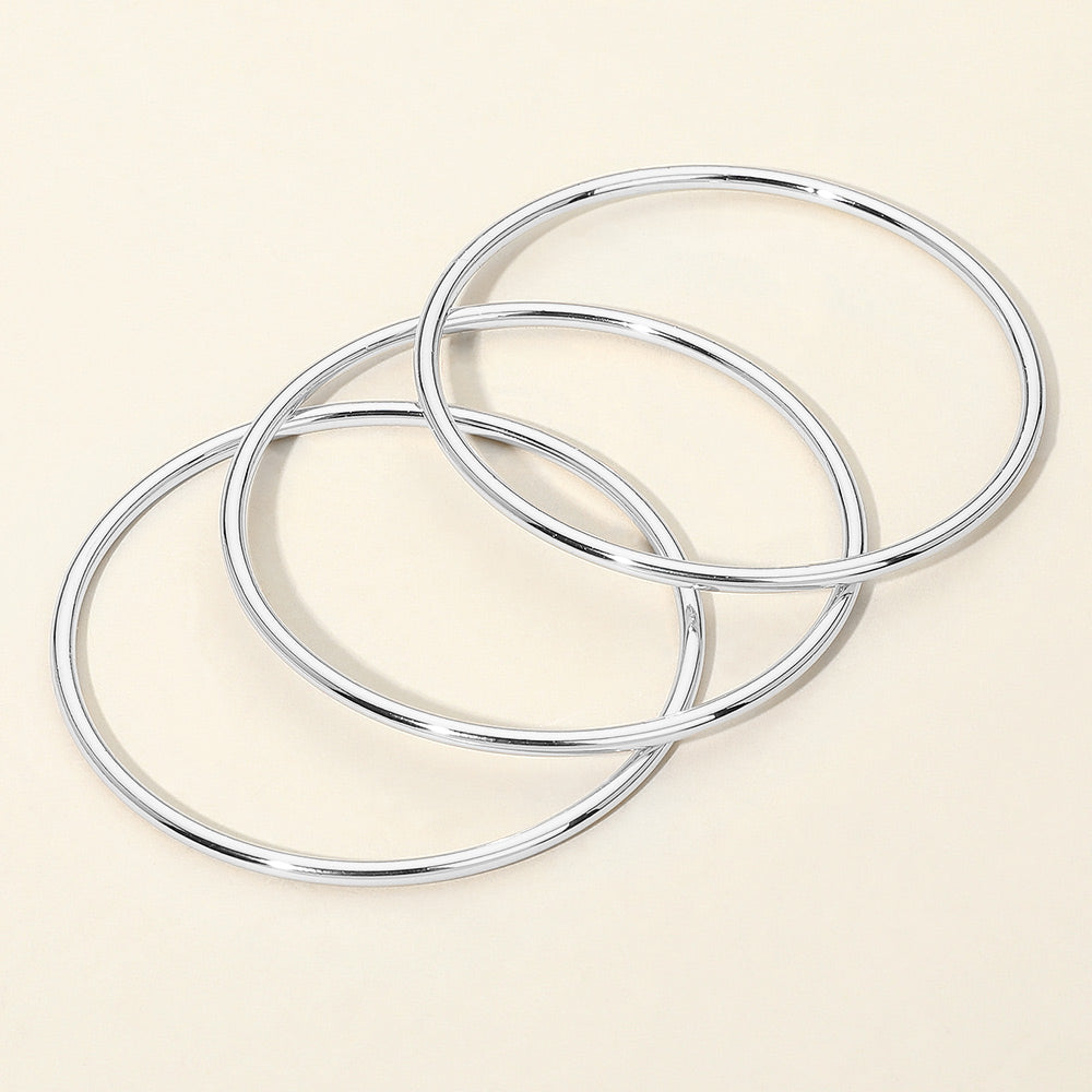 iLLASPARKZ 3PCS - Metal Bangle Multi Layered Bracelets