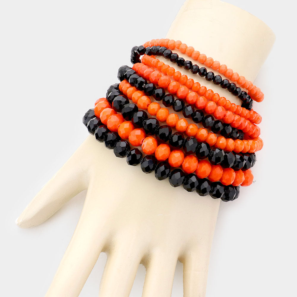 iLLASPARKZ 9PCS - Faceted Bead Stretch Bracelets