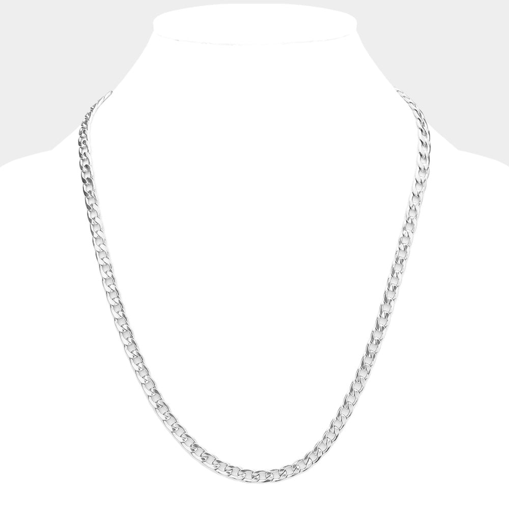 iLLASPARKZ 24 INCH, 6mm Stainless Steel Cuban Chain Necklace