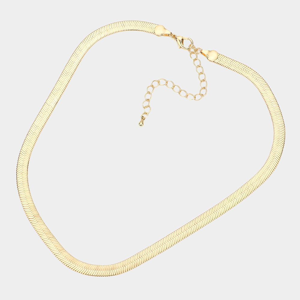 iLLASPARKZ Herringbone Metal Chain Necklace