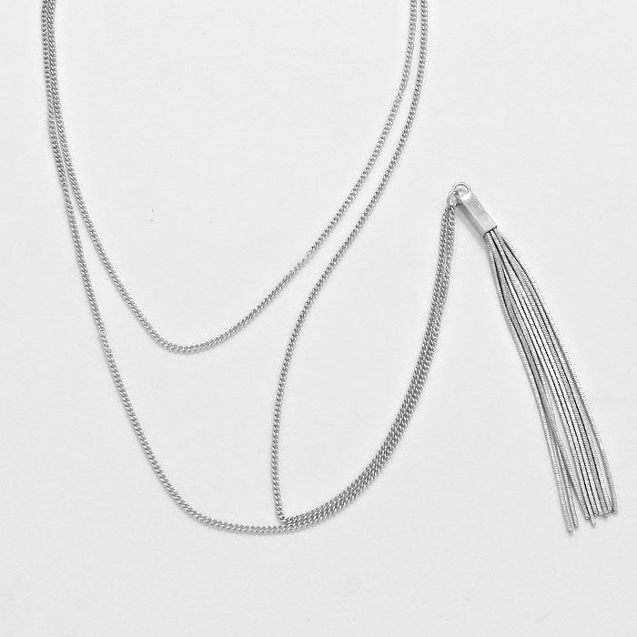 iLLASPARKZ Tassel Metal Long Necklace