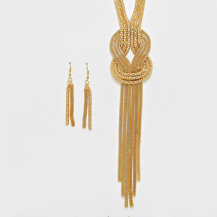 iLLASPARKZ Tie Drop Metal Chain Necklace